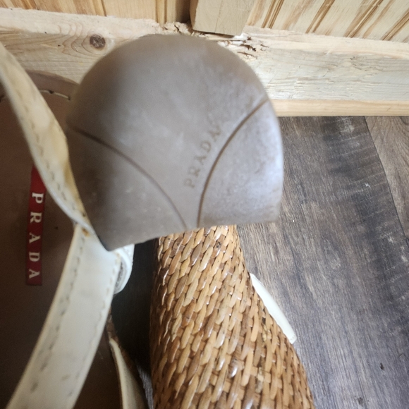Prada Platform Straw Criss Cross Sandals (Repair) - Picture 2 of 14